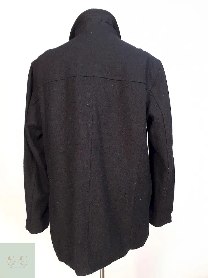 Abrigo Marinero Negro Chaps Lana Talla LXL 9