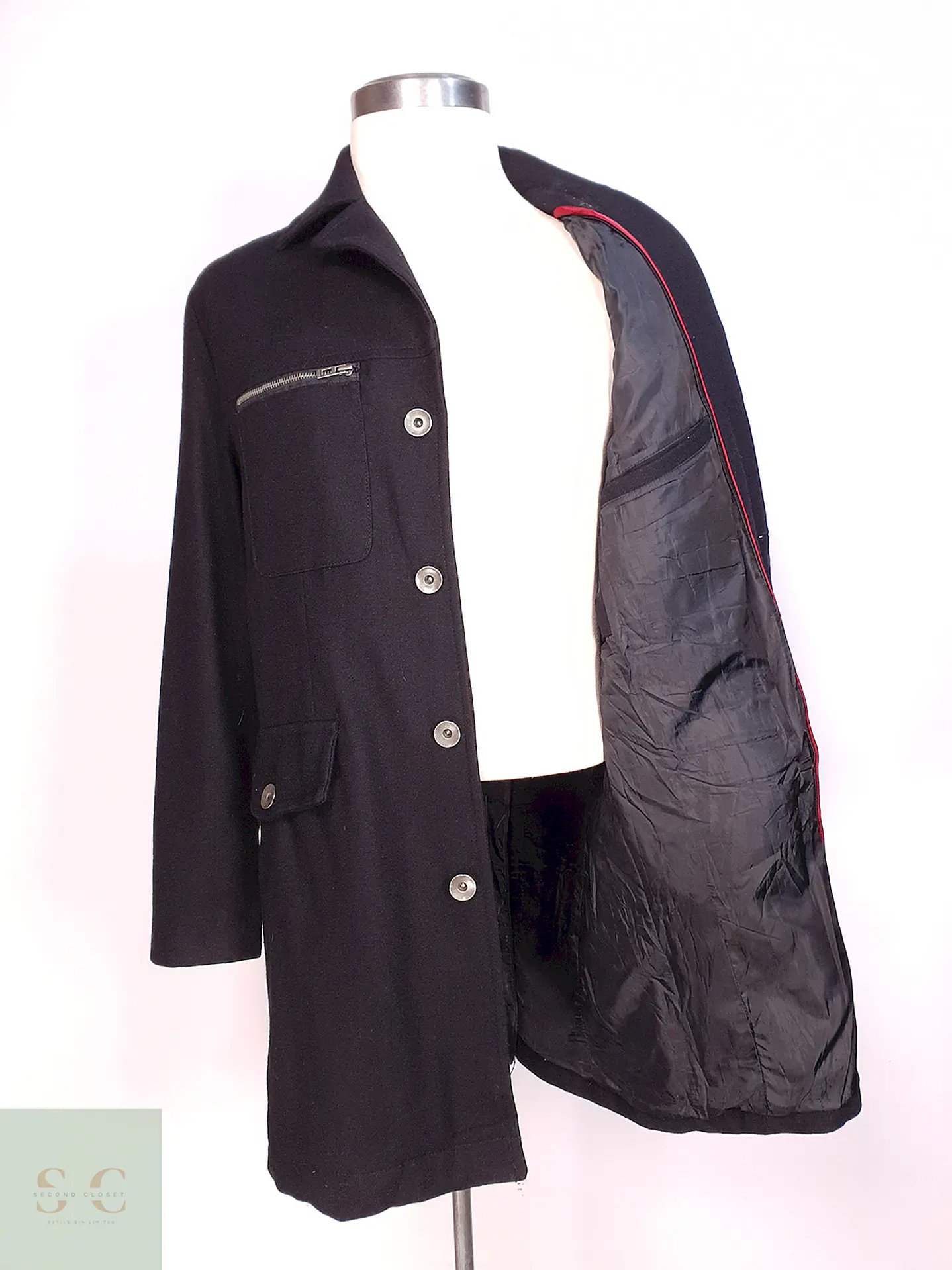Abrigo Chaqueta Guess Jeans Lana Talla M 2