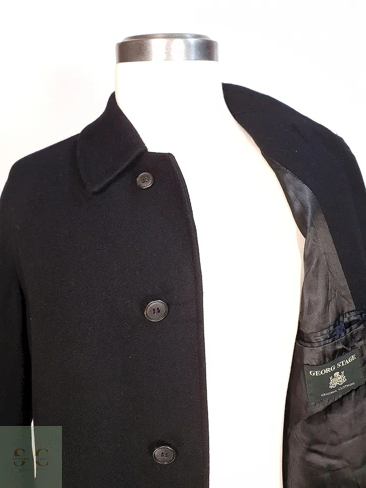 Abrigo Japonés Georg Stage Negro Lana Cashmere Talla ML 7