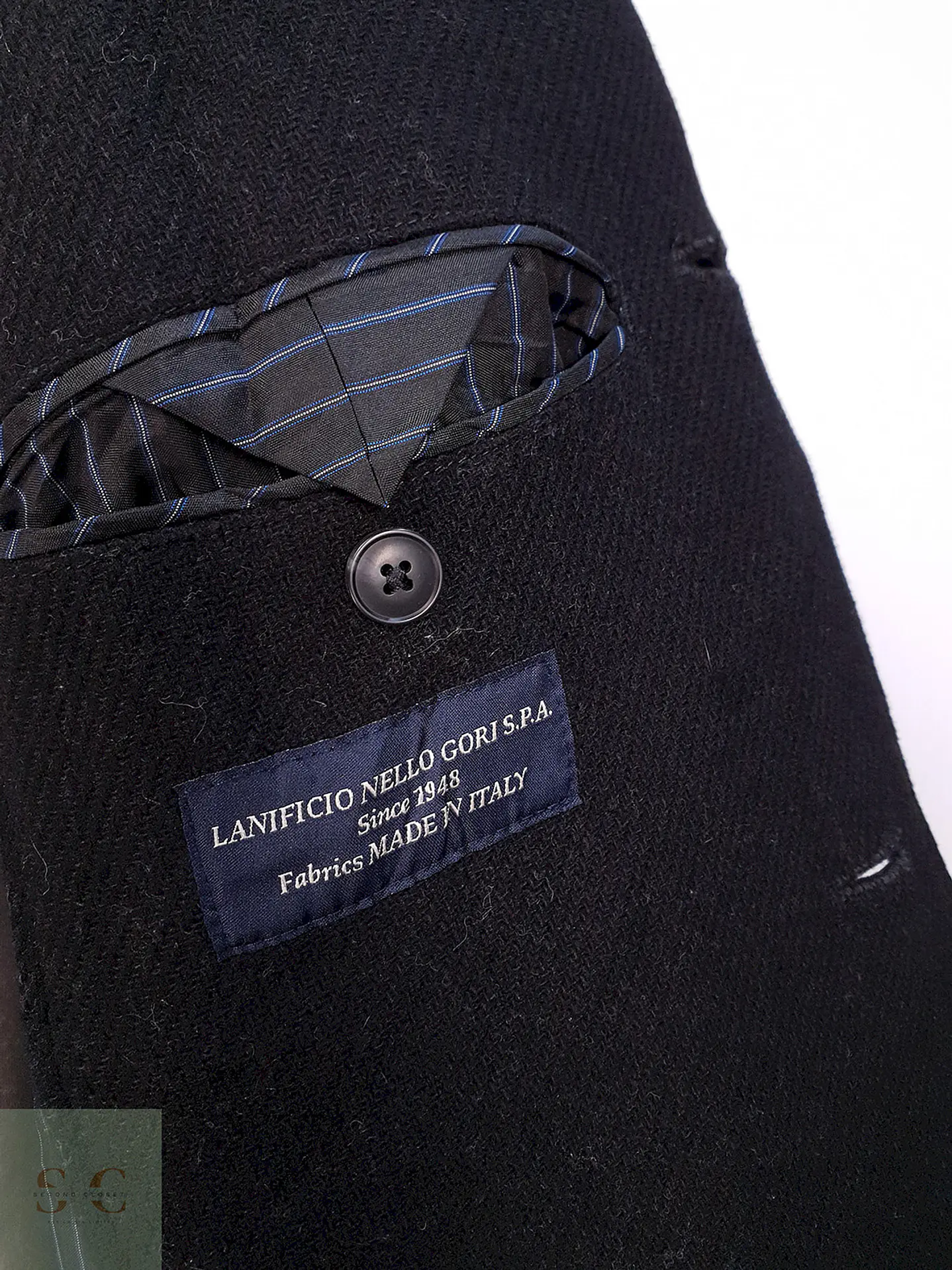 Abrigo Negro GAP Lana Italiano Lanificio Nello Gori - Talla S 11