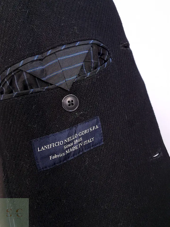 Abrigo Negro GAP Lana Italiano Lanificio Nello Gori - Talla S 11
