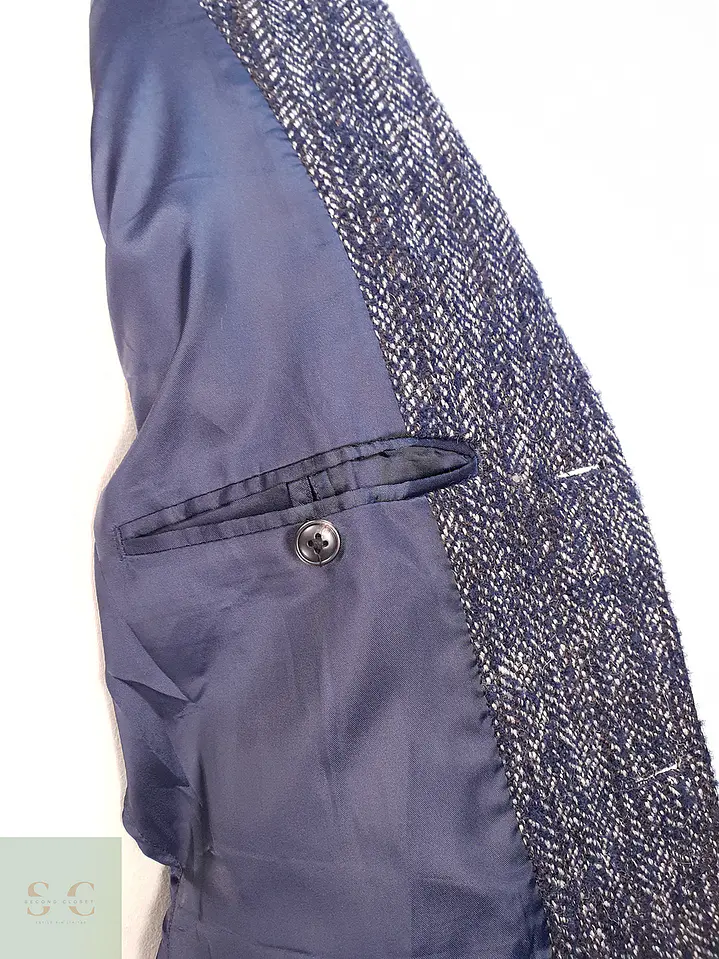 Abrigo Italiano Conbipel Azul Lana Talla M 8