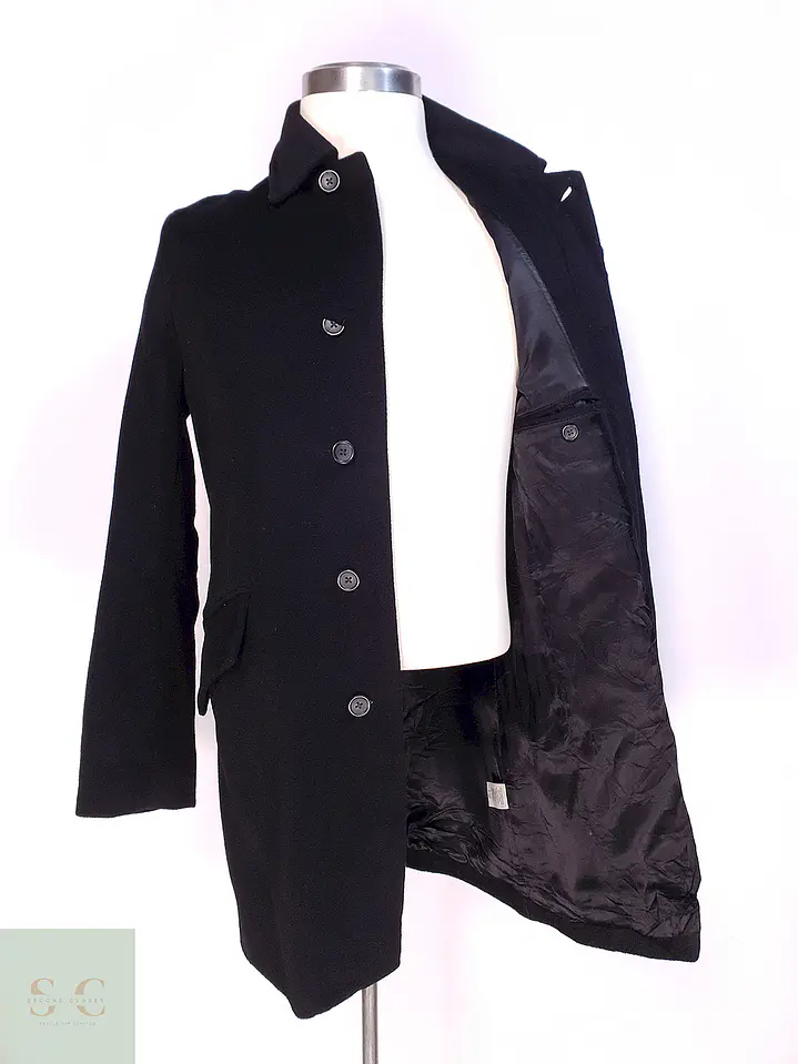 Abrigo Banana Republic Grafito 100% Lana Talla SM 1