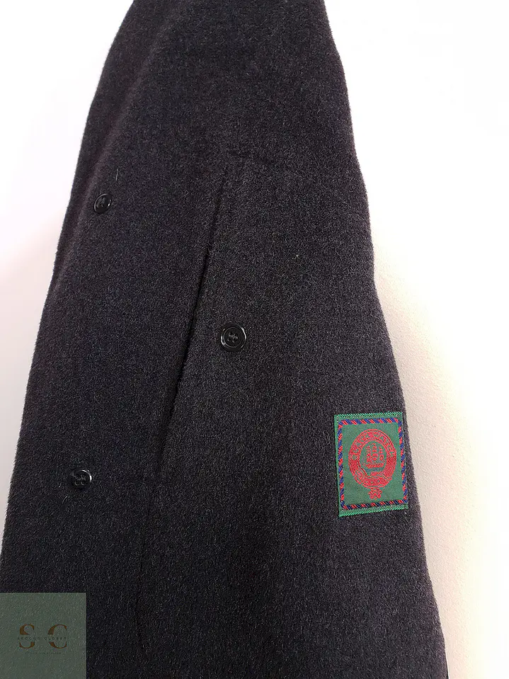 Abrigo Largo Plomo Black Watch Lana Cashmere Talla L 10