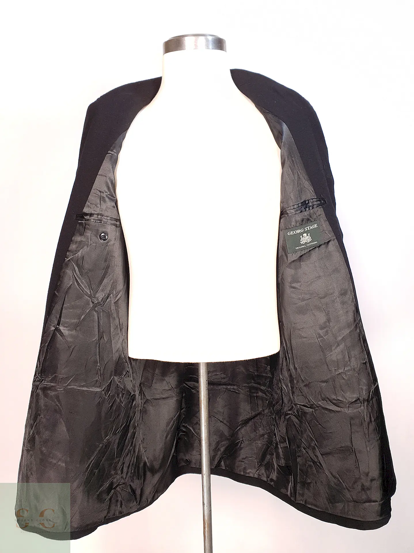 Abrigo Japonés Georg Stage Negro Lana Cashmere Talla ML 8
