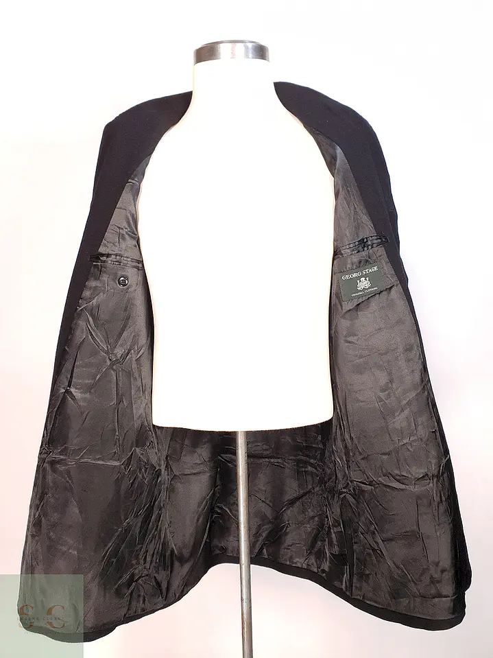Abrigo Japonés Georg Stage Negro Lana Cashmere Talla ML 8