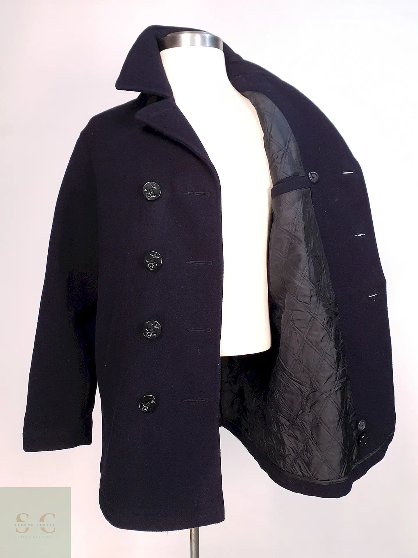 Abrigo Marinero Azul Gap - Lana Talla L 9