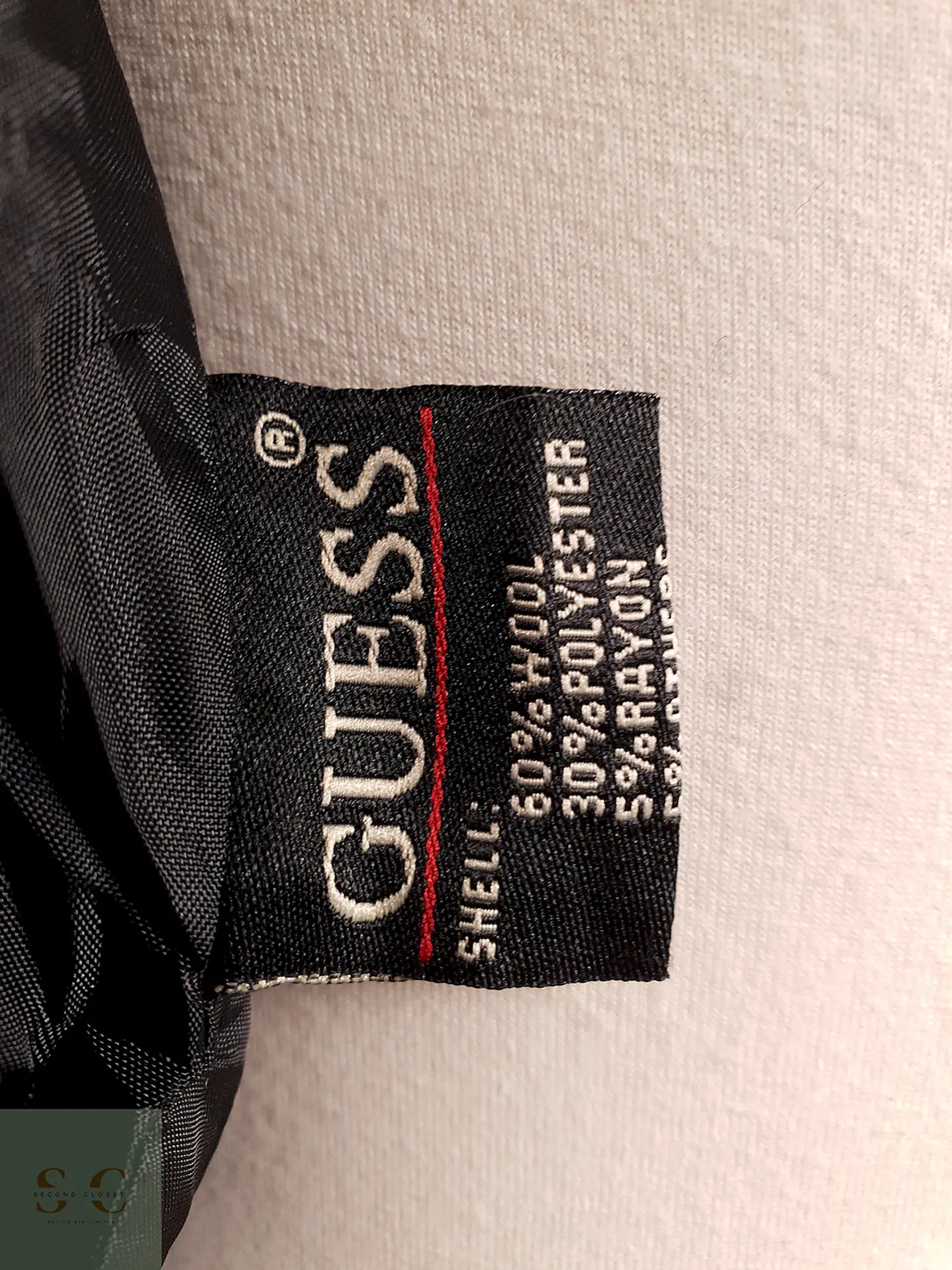 Abrigo Chaqueta Guess Jeans Lana Talla M 9