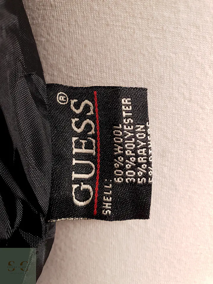 Abrigo Chaqueta Guess Jeans Lana Talla M 9