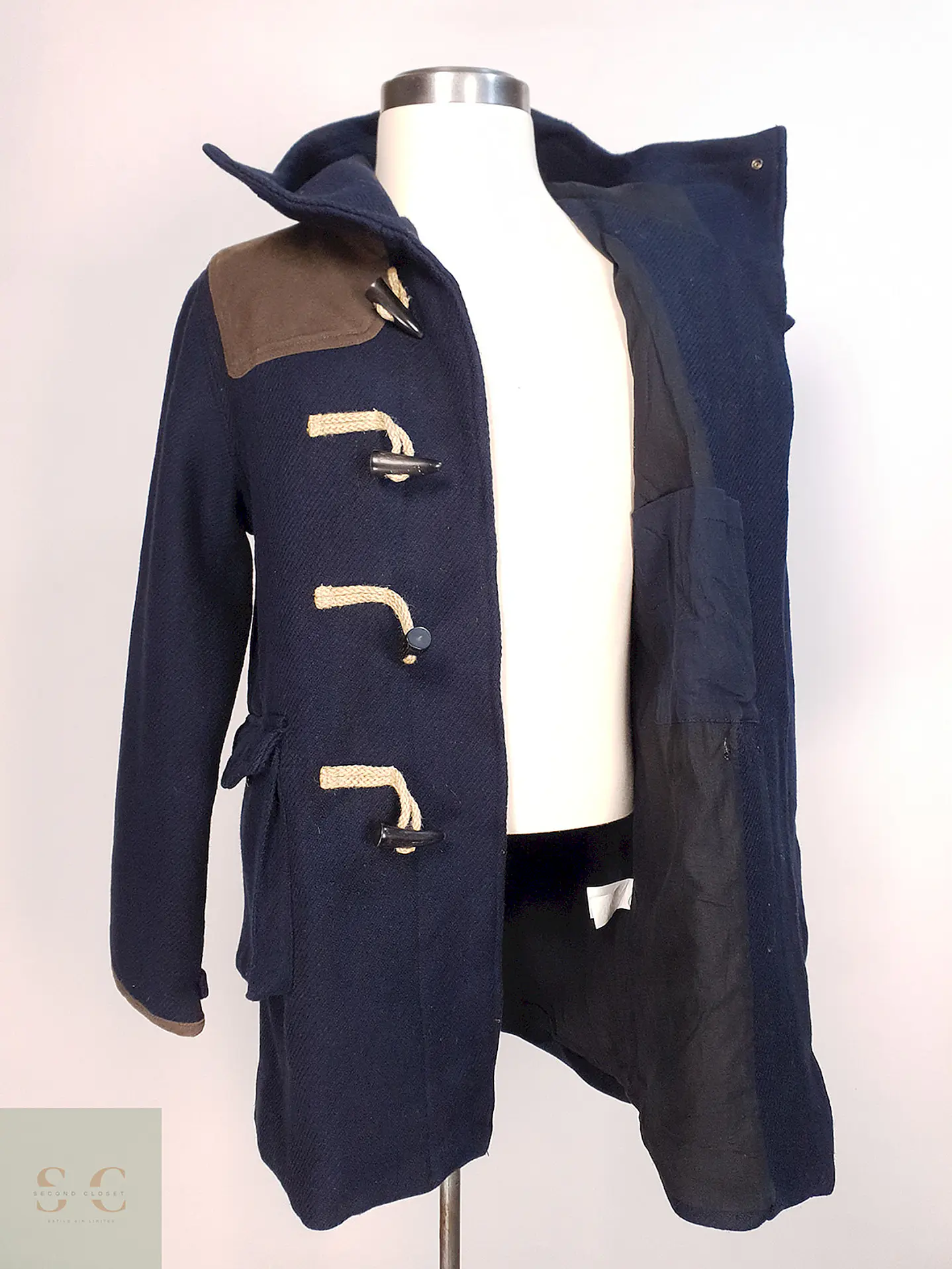 Abrigo Montgomery Pateewear Azul Marino Lana Talla ML 4