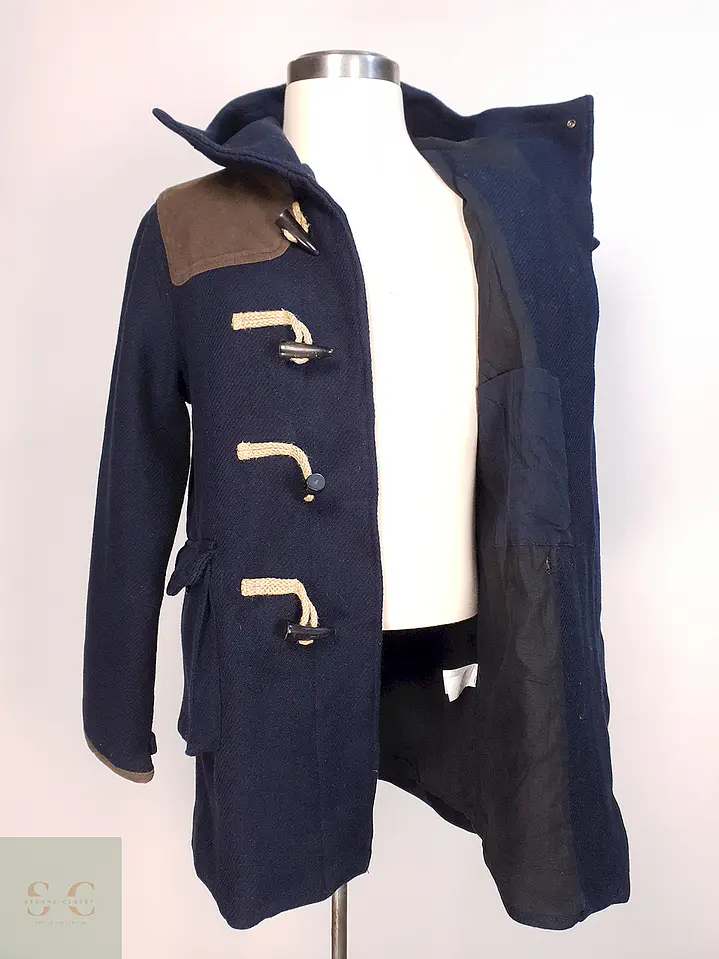Abrigo Montgomery Pateewear Azul Marino Lana Talla ML 4