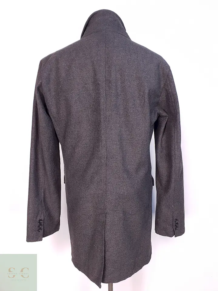 Abrigo Plomo Beno Exclusive Label Lana Talla M 9