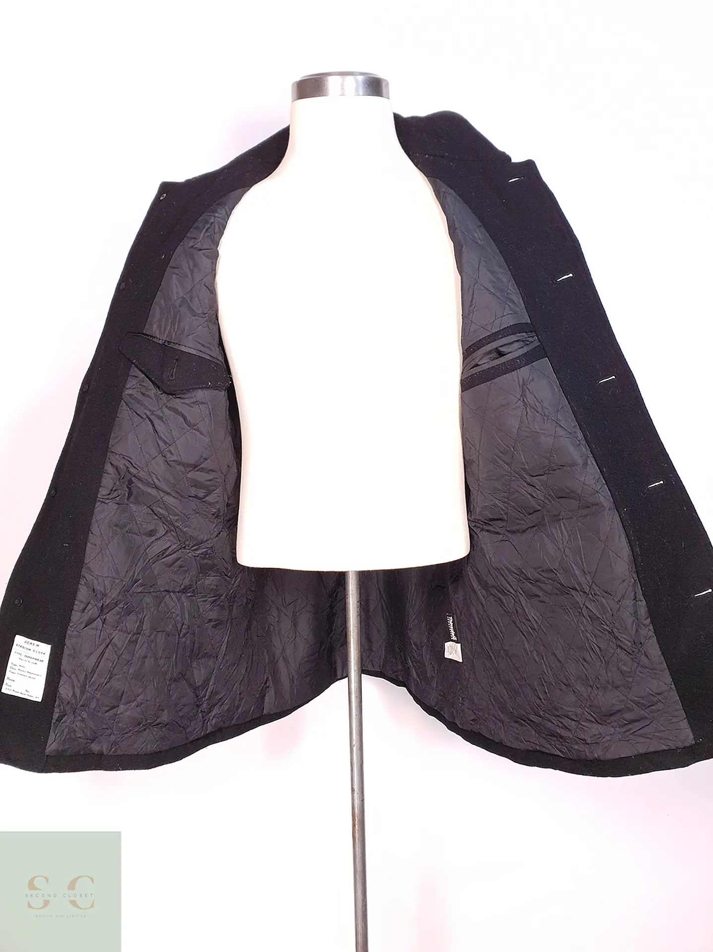 Abrigo J.Crew Grafito 100% Lana Thinsulate Talla XL 10