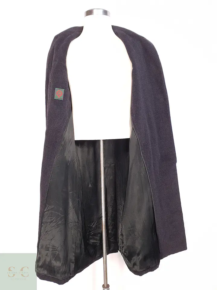 Abrigo Largo Plomo Black Watch Lana Cashmere Talla L 6