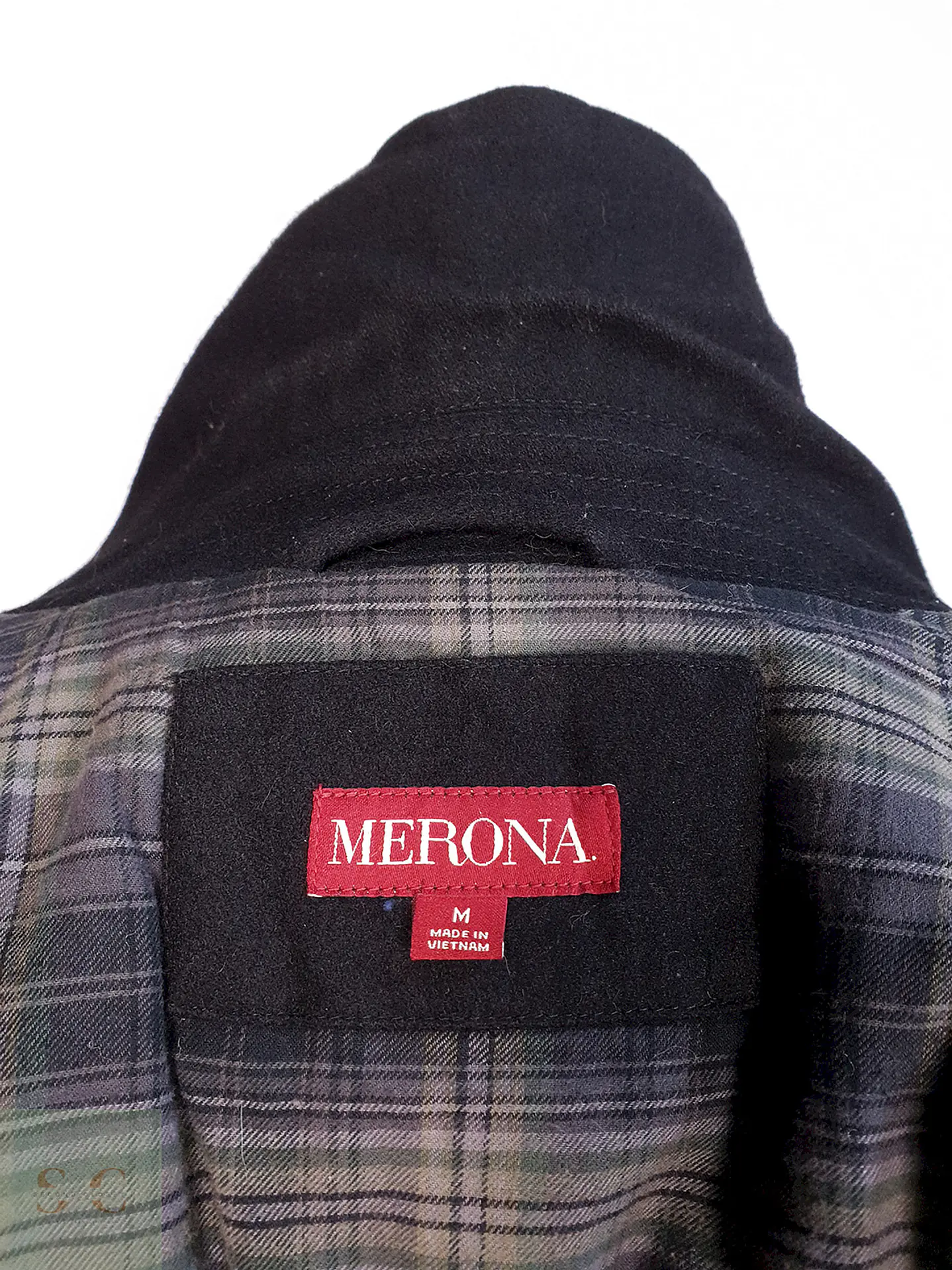 Abrigo Marinero Negro Merona Lana Talla M 9
