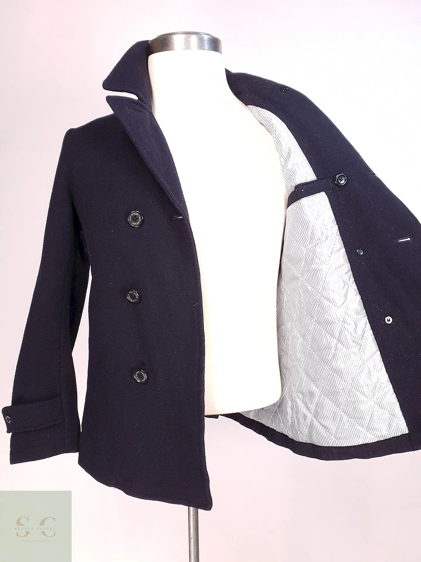 Abrigo Japonés Marinero Azul Ships Jet Blue - Lana Talla XS/S 1