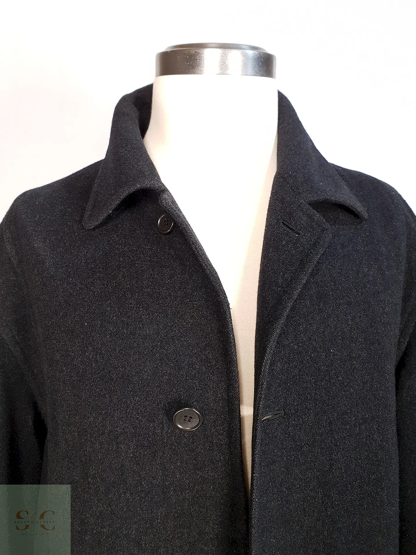 Abrigo Japonés Plomo - Lana Cashmere Talla L 9