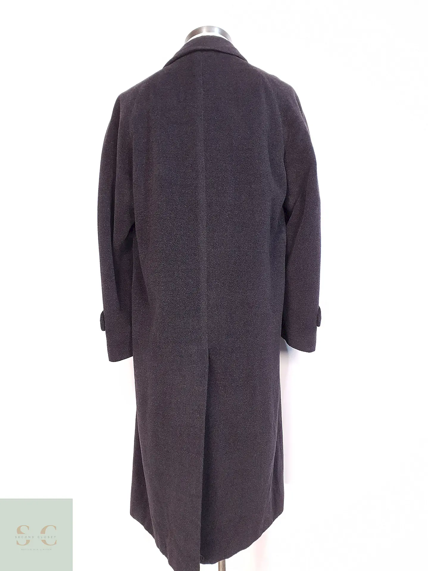 Abrigo Largo Plomo Black Watch Lana Cashmere Talla L 11