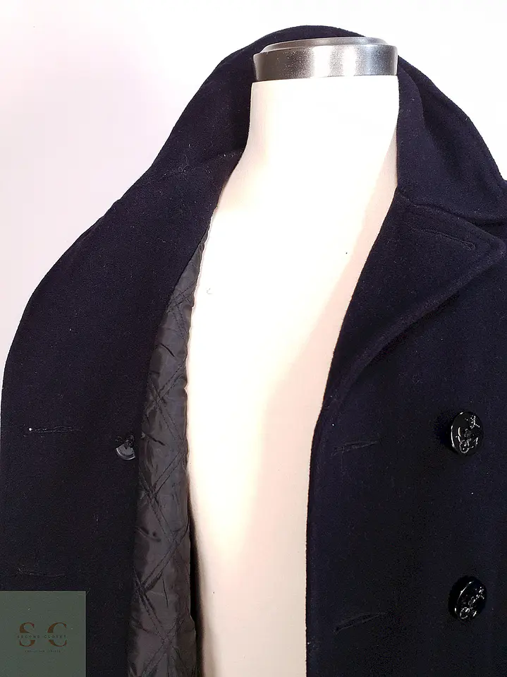 Abrigo Marinero Azul Gap - Lana Talla L 11