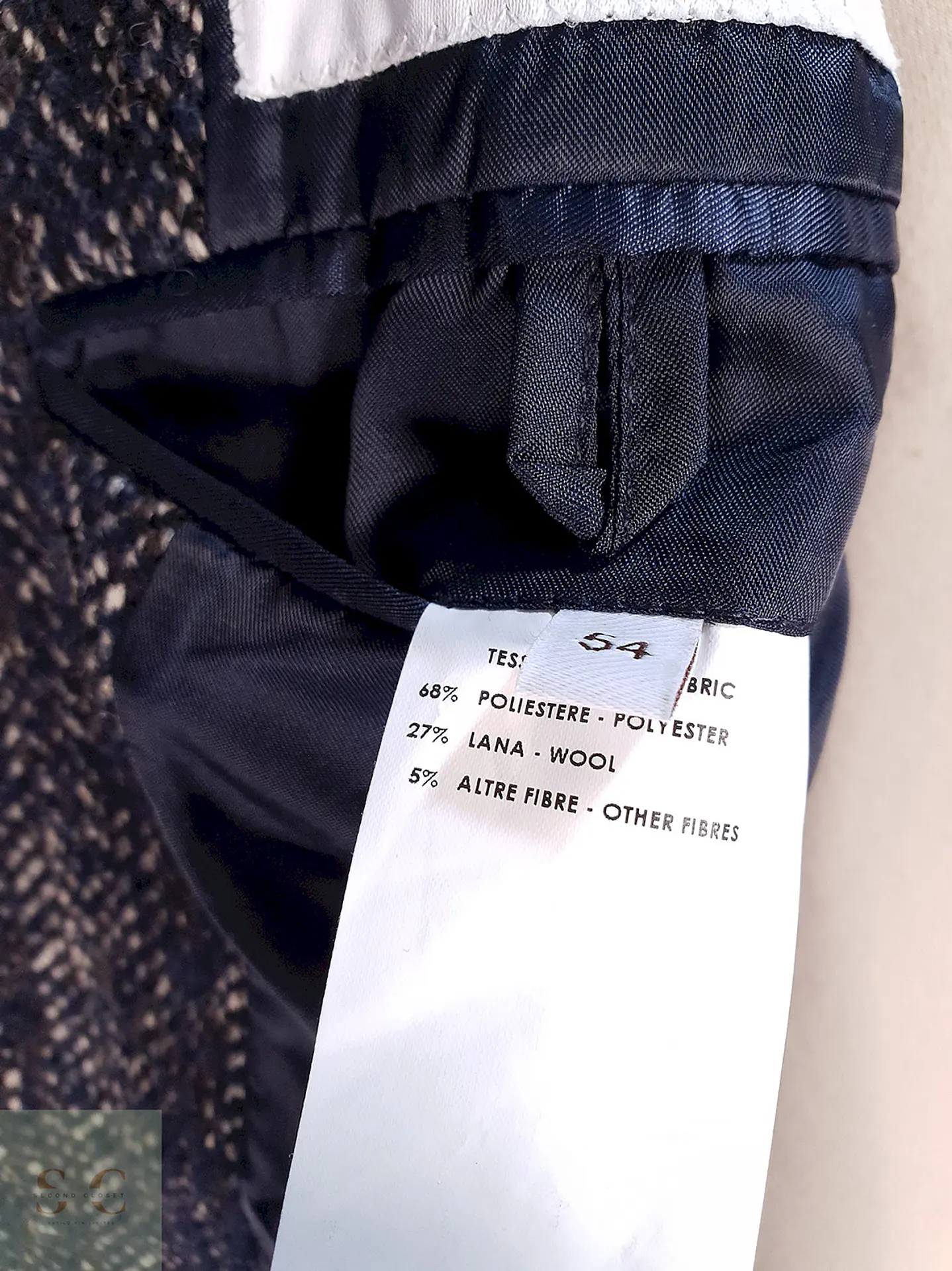 Abrigo Italiano Conbipel Azul Lana Talla M 13