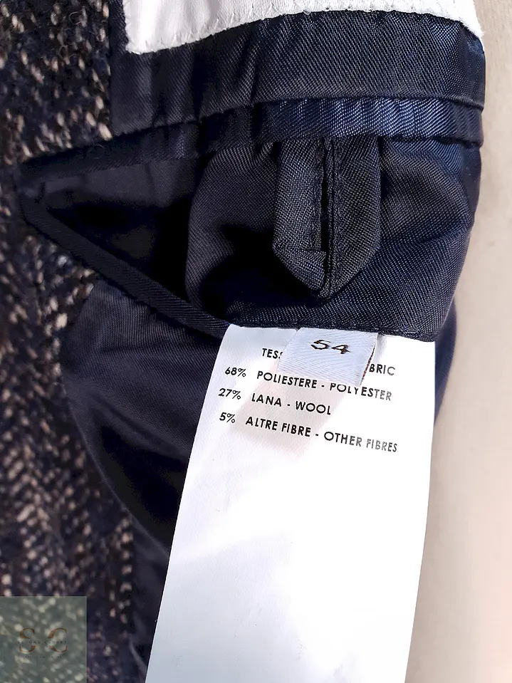 Abrigo Italiano Conbipel Azul Lana Talla M 13