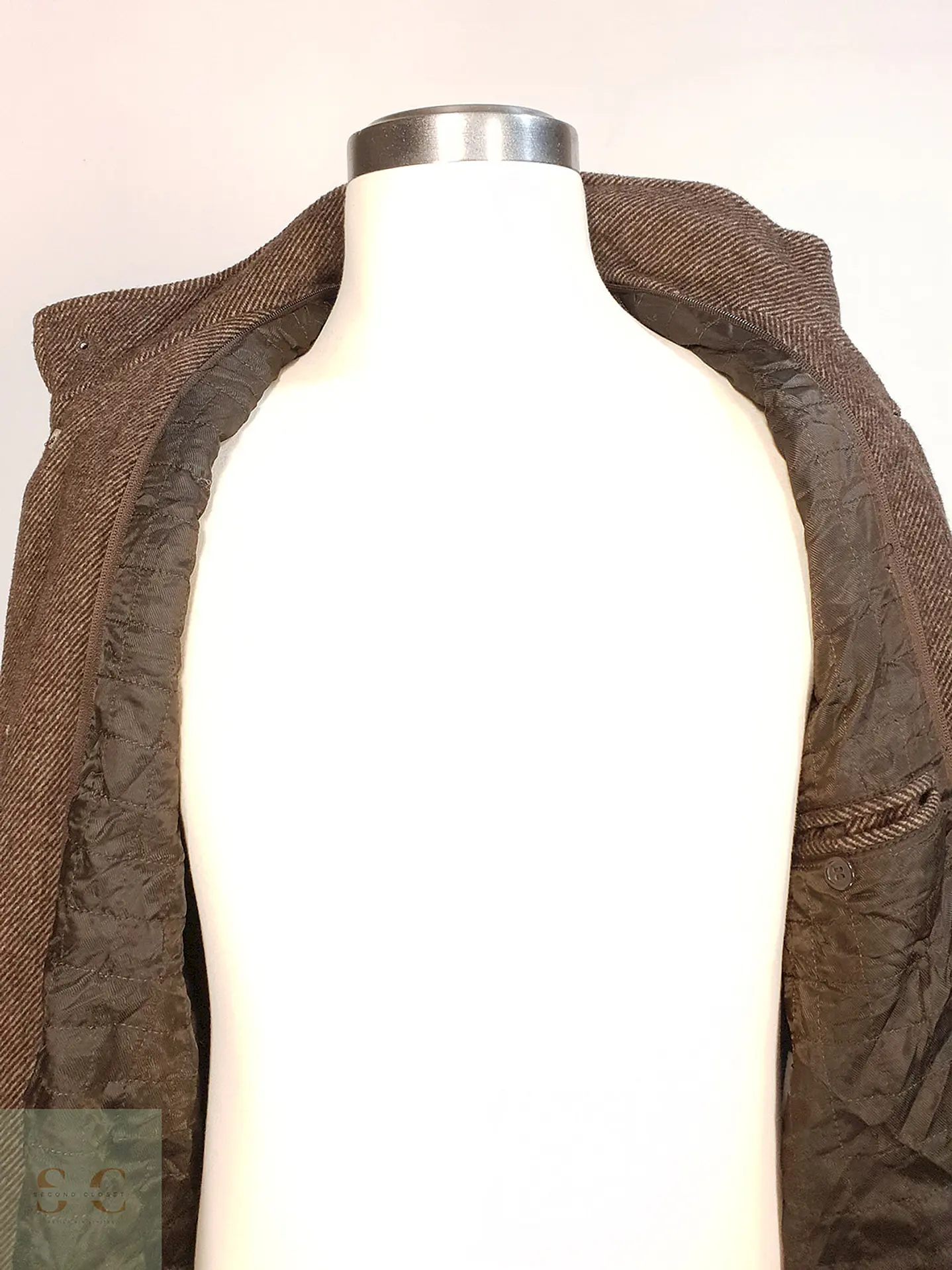 Abrigo Café Kenneth Cole Lana Talla ML 11