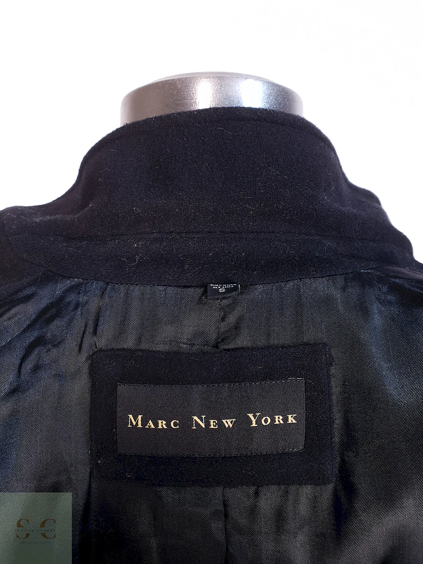 Abrigo Clásico Grafito Marc New York Lana Talla ML 11