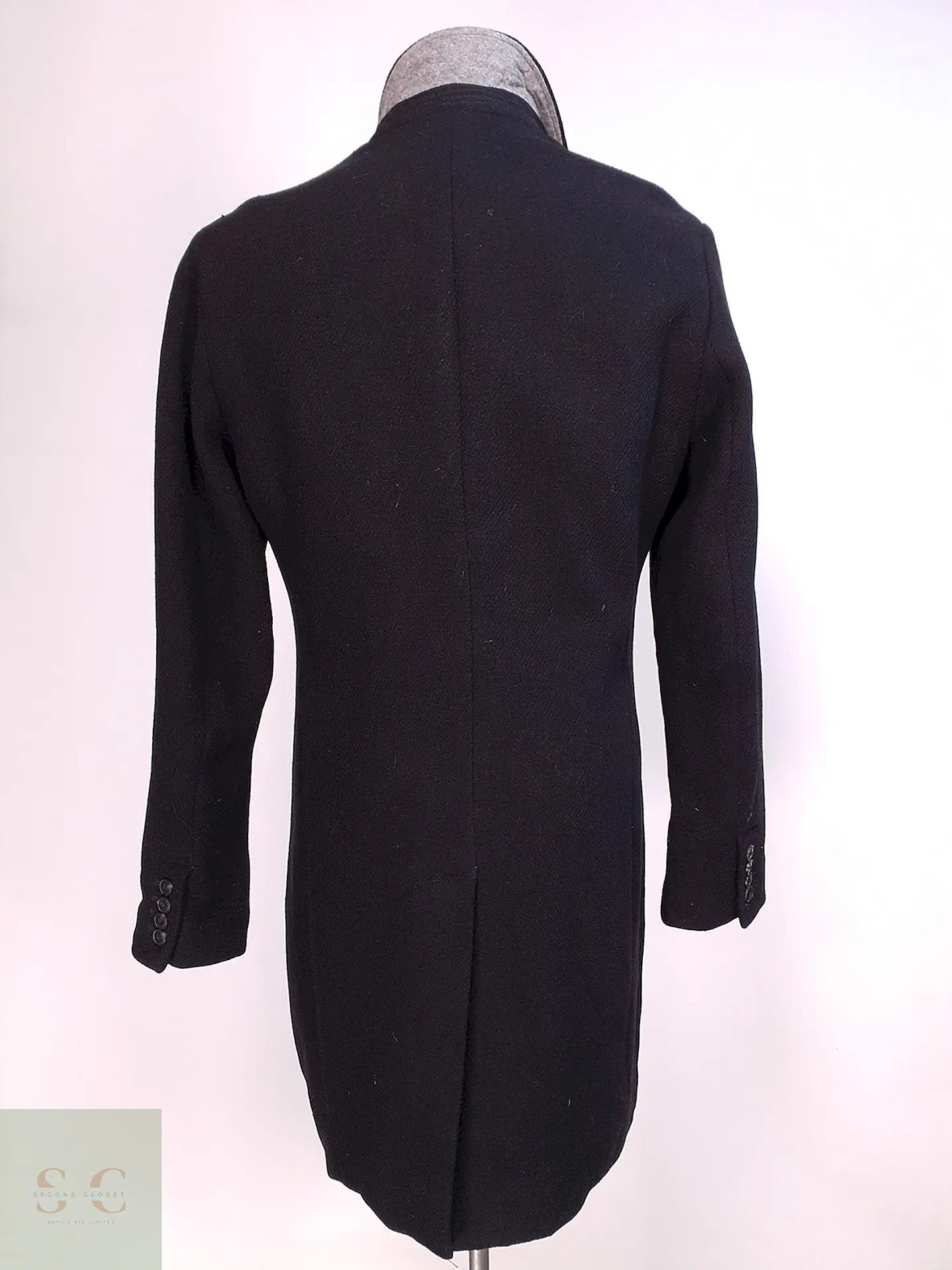 Abrigo Negro GAP Lana Italiano Lanificio Nello Gori - Talla S 10