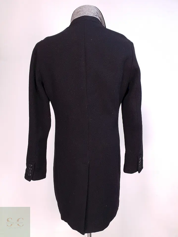 Abrigo Negro GAP Lana Italiano Lanificio Nello Gori - Talla S 10