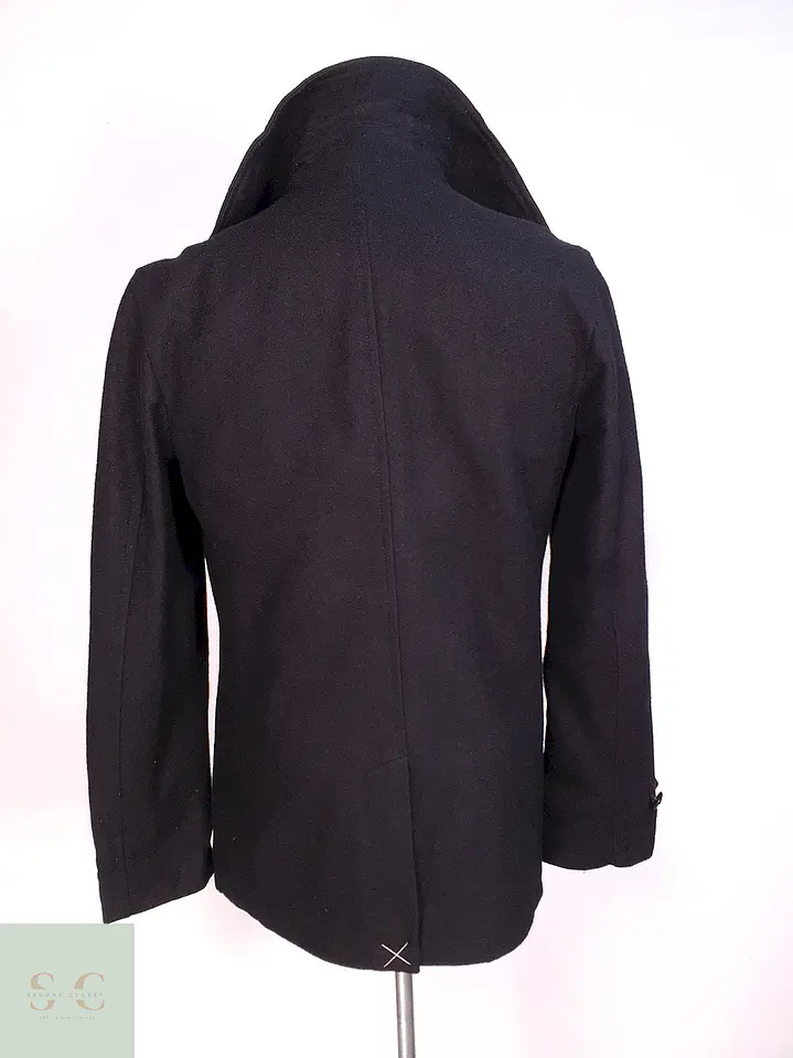 Abrigo Marinero Negro Japonés Suggestion - Lana Talla S 12