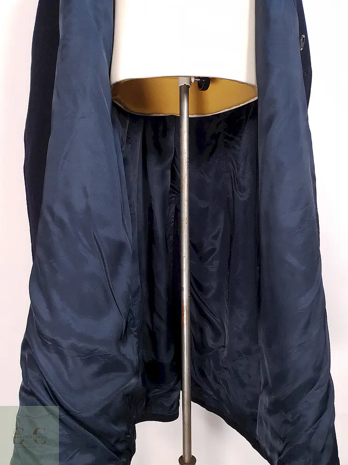 Abrigo Cruzado Largo Azul James Whitehead Lana Cashmere Talla XL 13