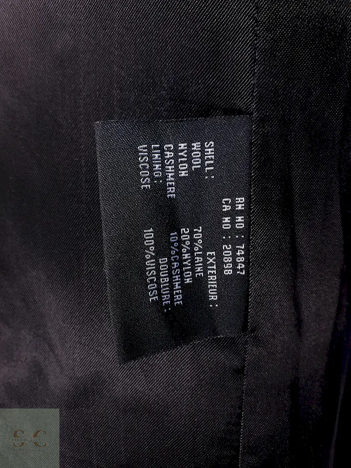 Abrigo Clásico Grafito Marc New York Lana Talla ML 12