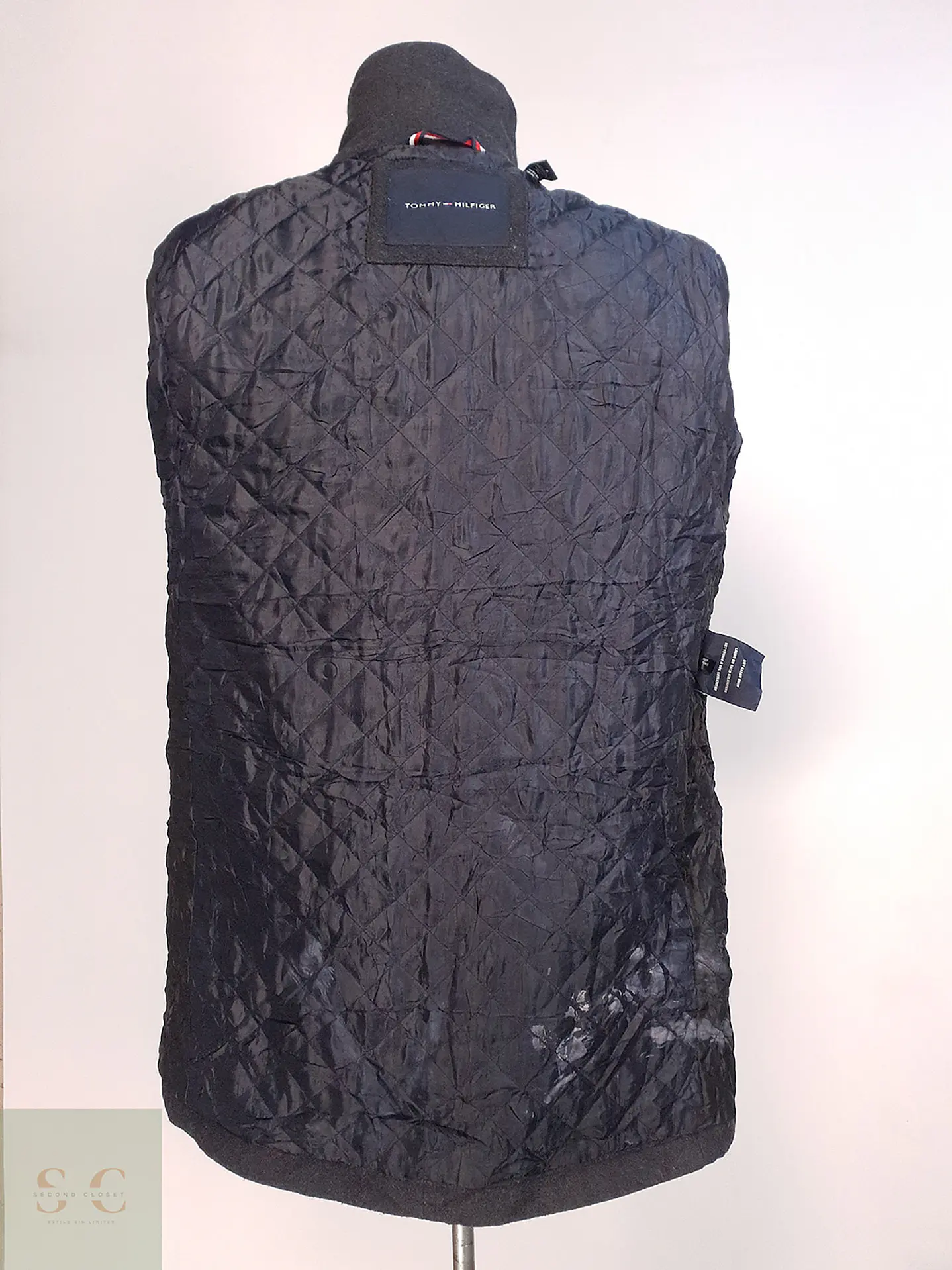 Abrigo Tommy Hilfiger Plomo - Lana Talla SM 13