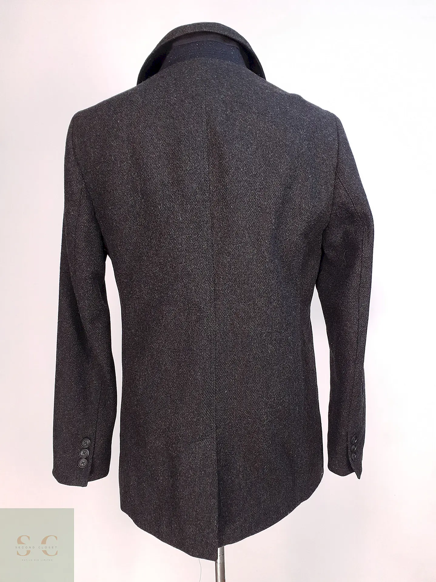 Abrigo Marinero Plomo Ted Baker - Lana Talla SM 13