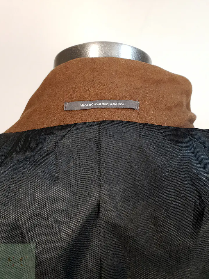 Abrigo Camel H&M Mezcla Lana Talla S 14