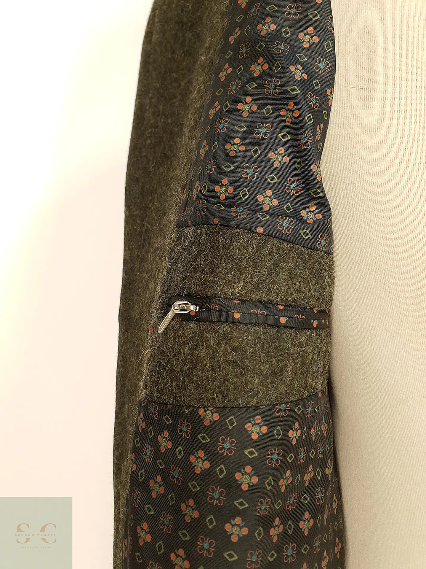 Abrigo Largo Loden Verde Baur Tirol 100% Lana Virgen Talla L 22
