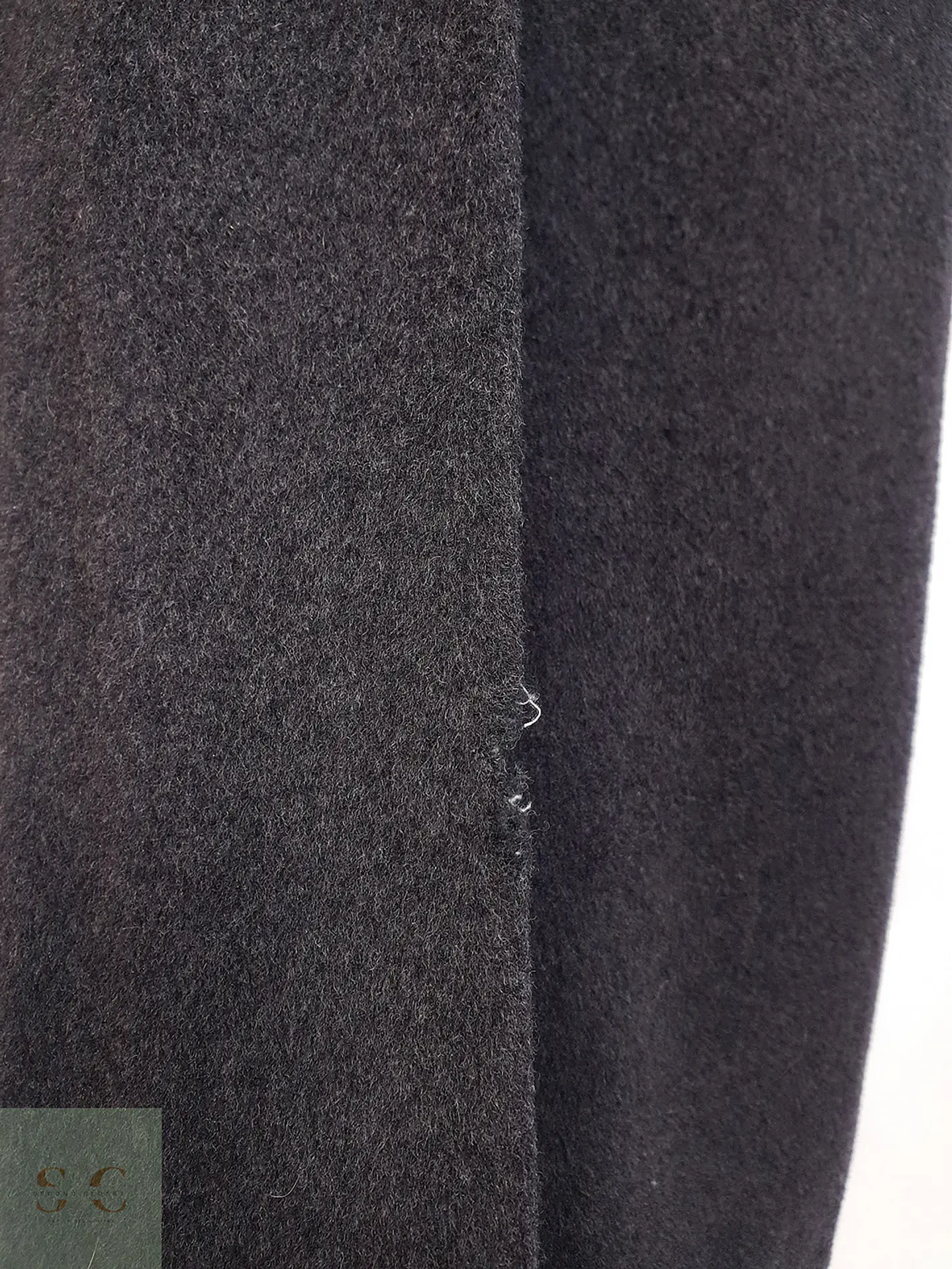 Abrigo Largo Cruzado Plomo Lana Cashmere Talla L 20