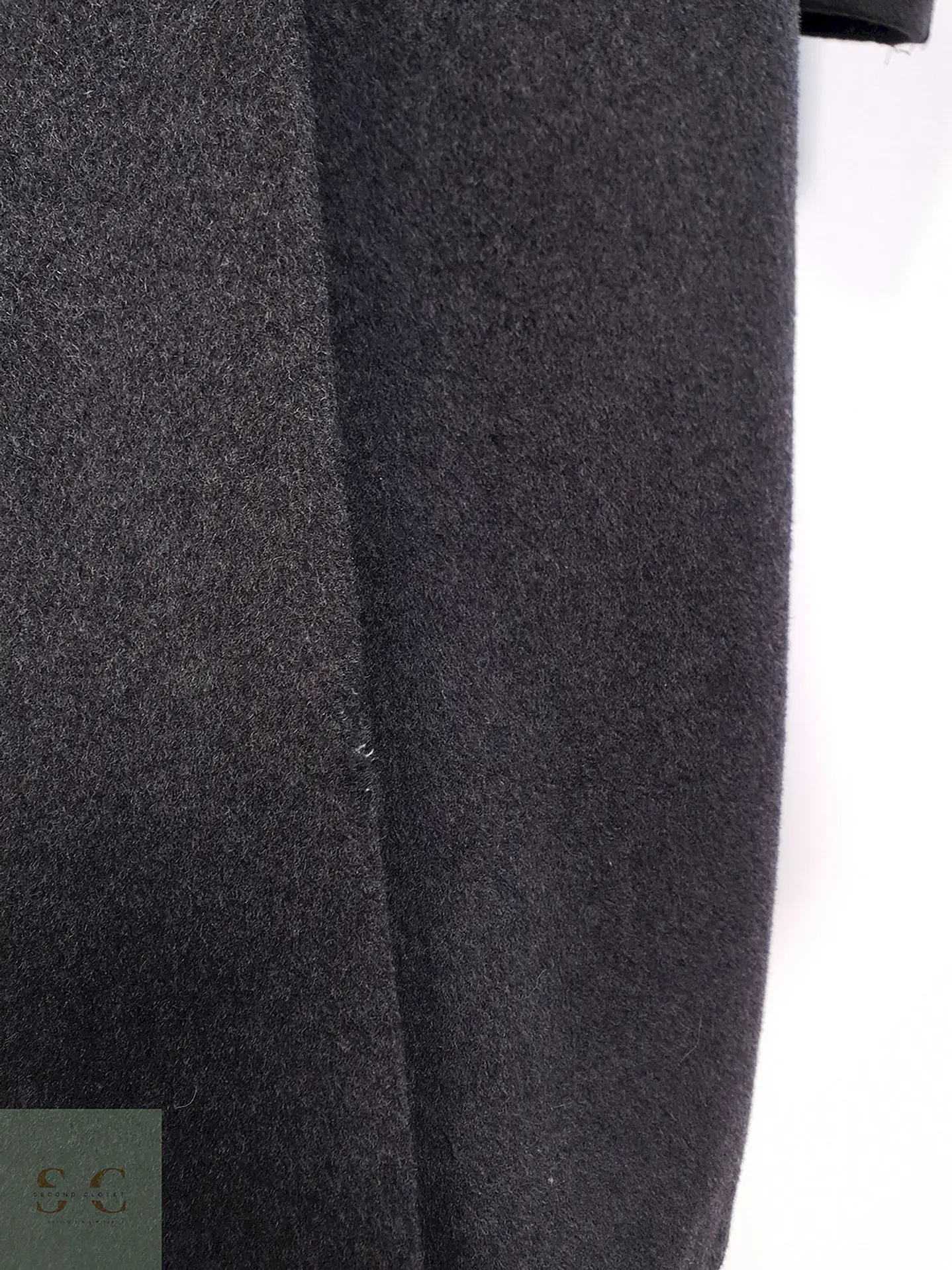Abrigo Largo Cruzado Plomo Lana Cashmere Talla L 22