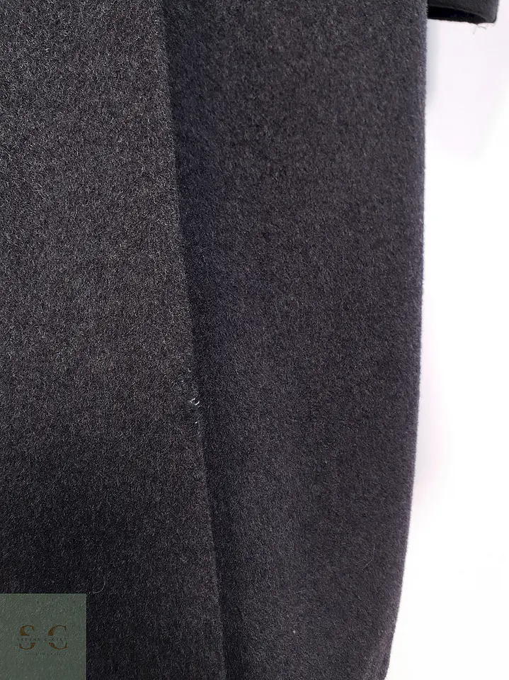 Abrigo Largo Cruzado Plomo Lana Cashmere Talla L 22