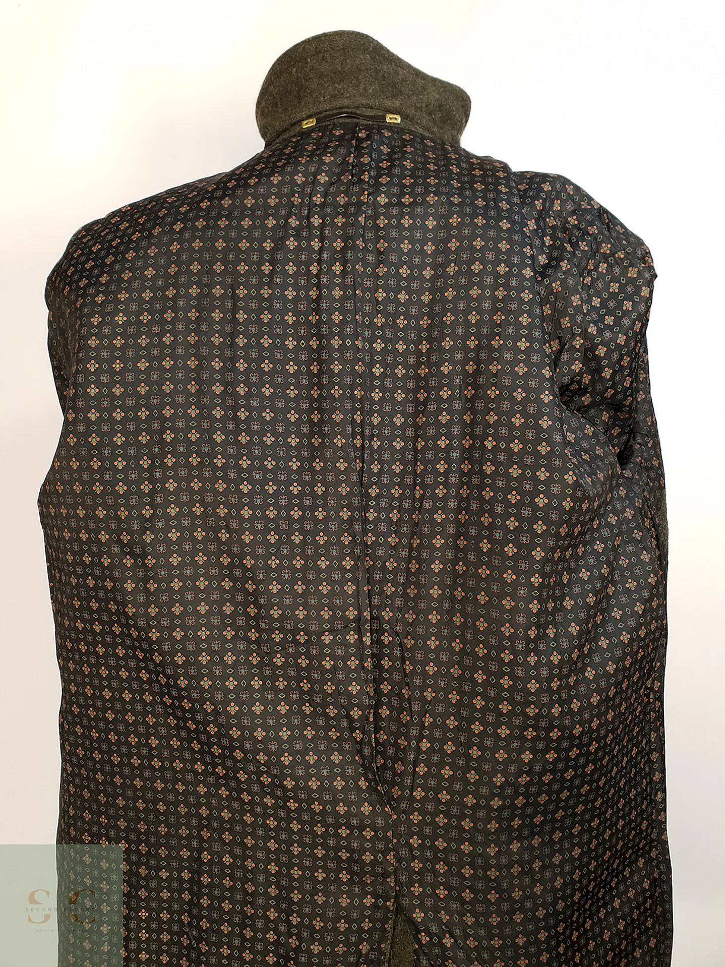 Abrigo Largo Loden Verde Baur Tirol 100% Lana Virgen Talla L 24