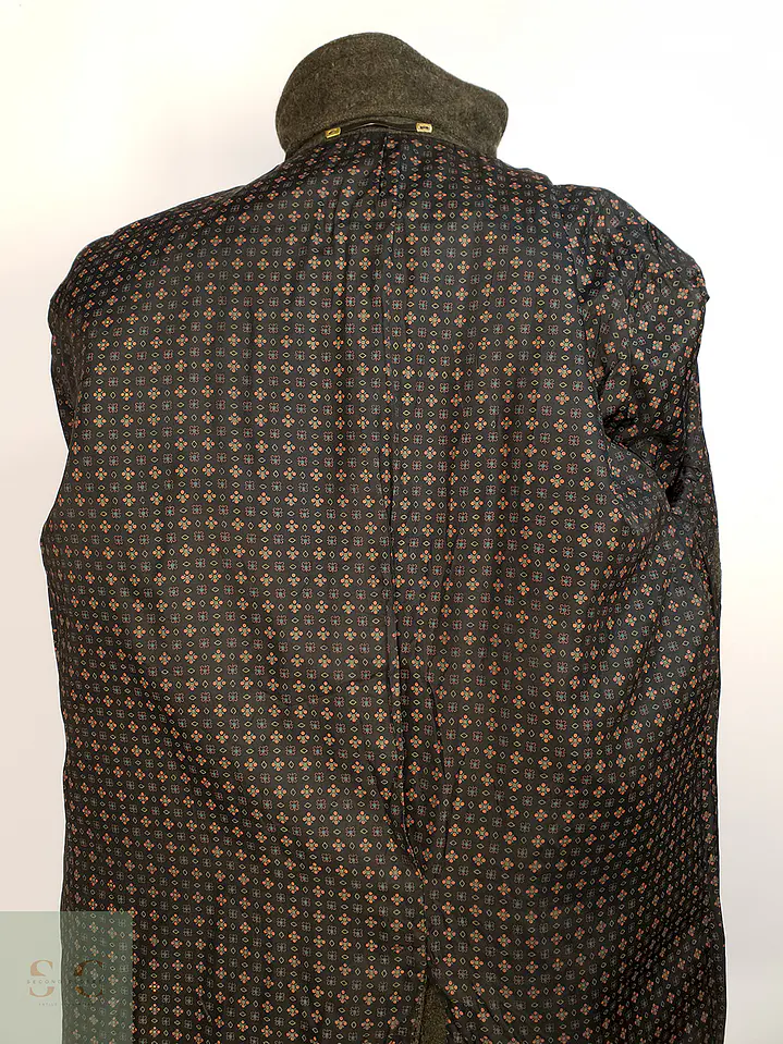 Abrigo Largo Loden Verde Baur Tirol 100% Lana Virgen Talla L 24