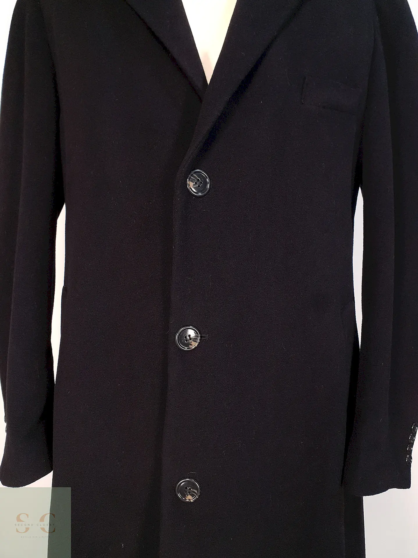 Abrigo Largo Italiano Prague Lana Cashmere Talla XL 9