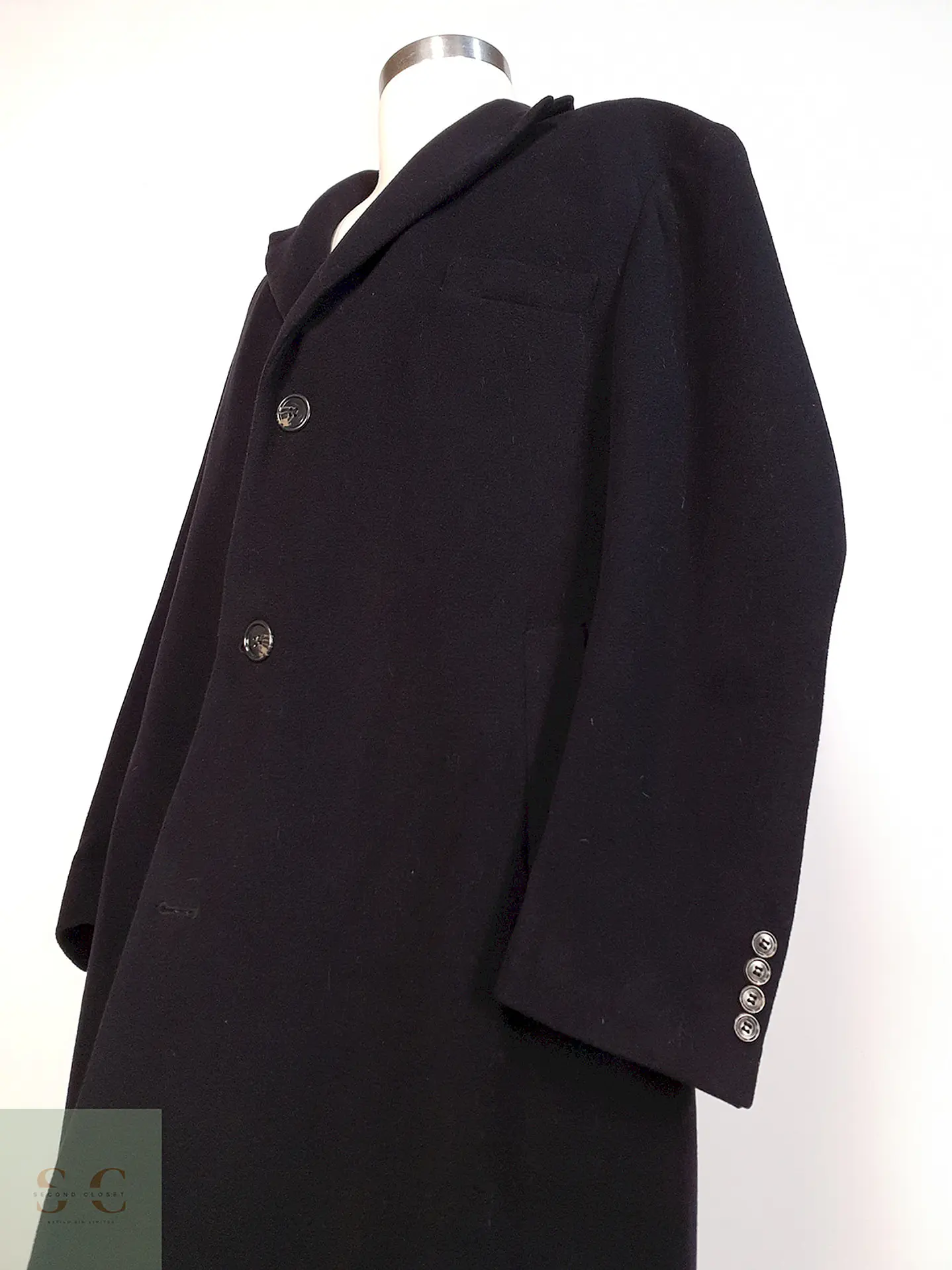 Abrigo Largo Italiano Prague Lana Cashmere Talla XL 16