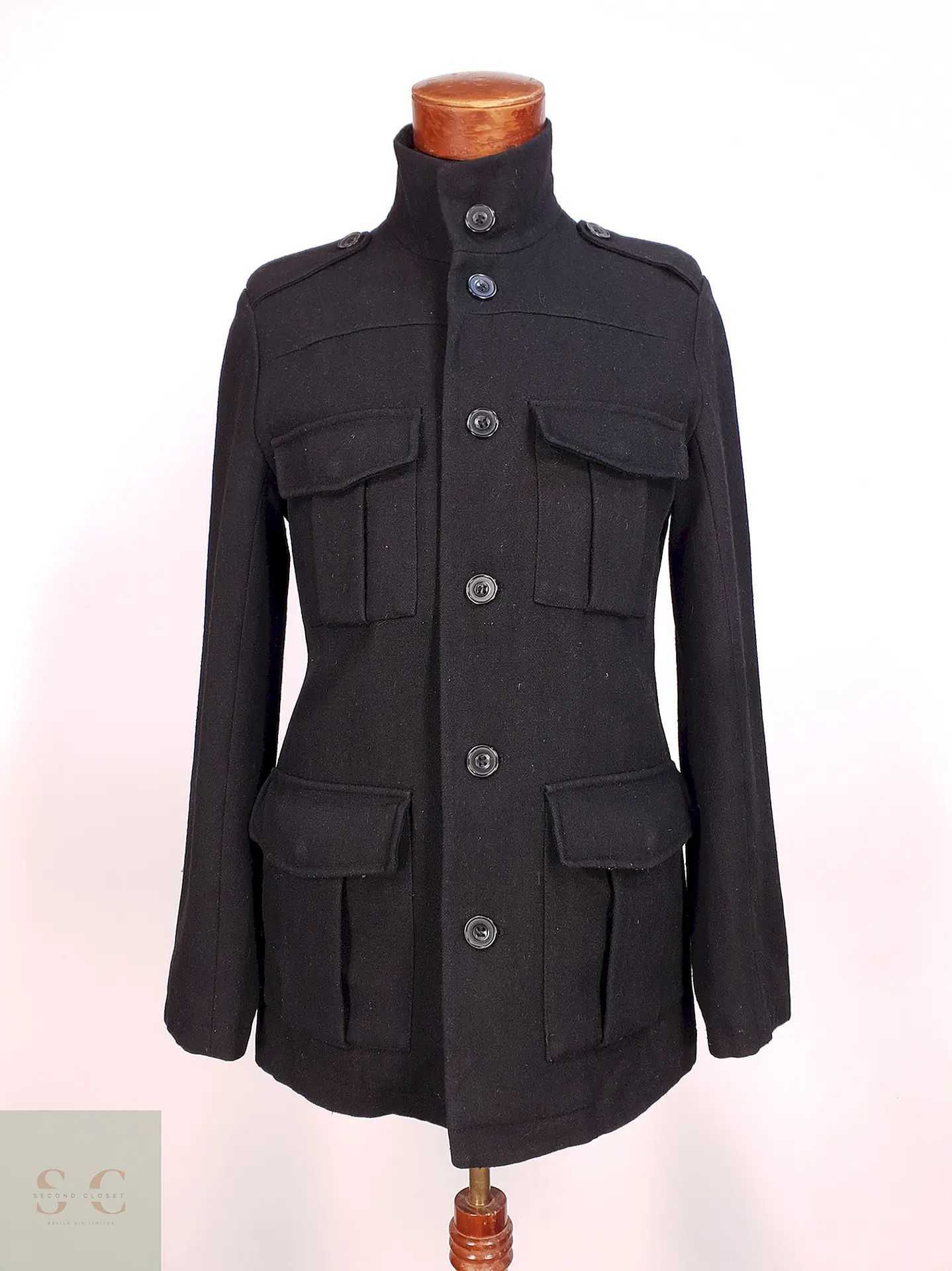 Chaqueta Negra Heritage 1981 Lana Talla S 1
