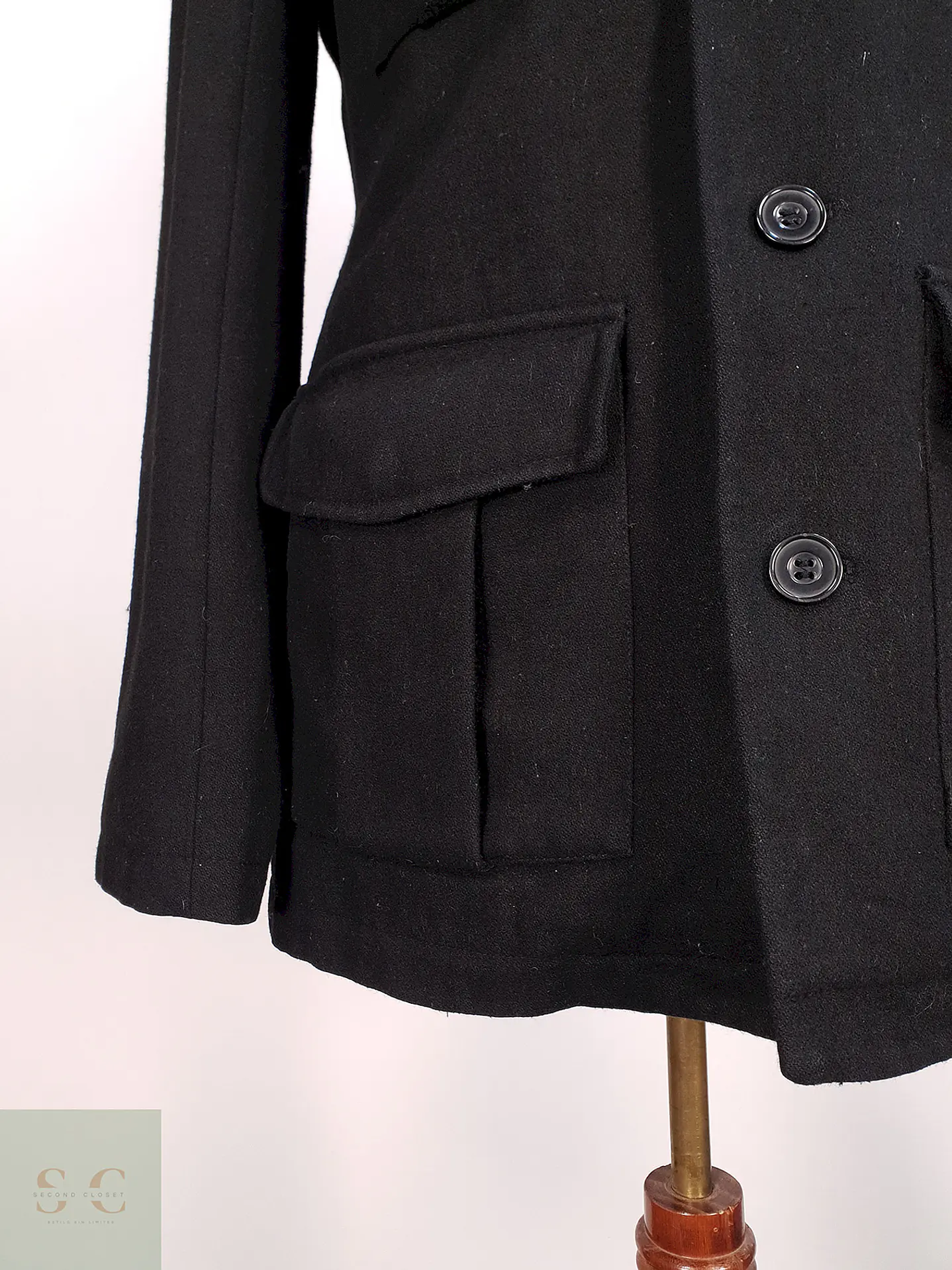 Chaqueta Negra Heritage 1981 Lana Talla S 6