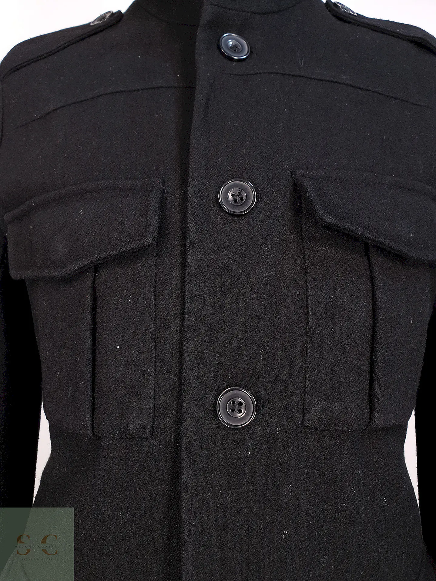 Chaqueta Negra Heritage 1981 Lana Talla S 7