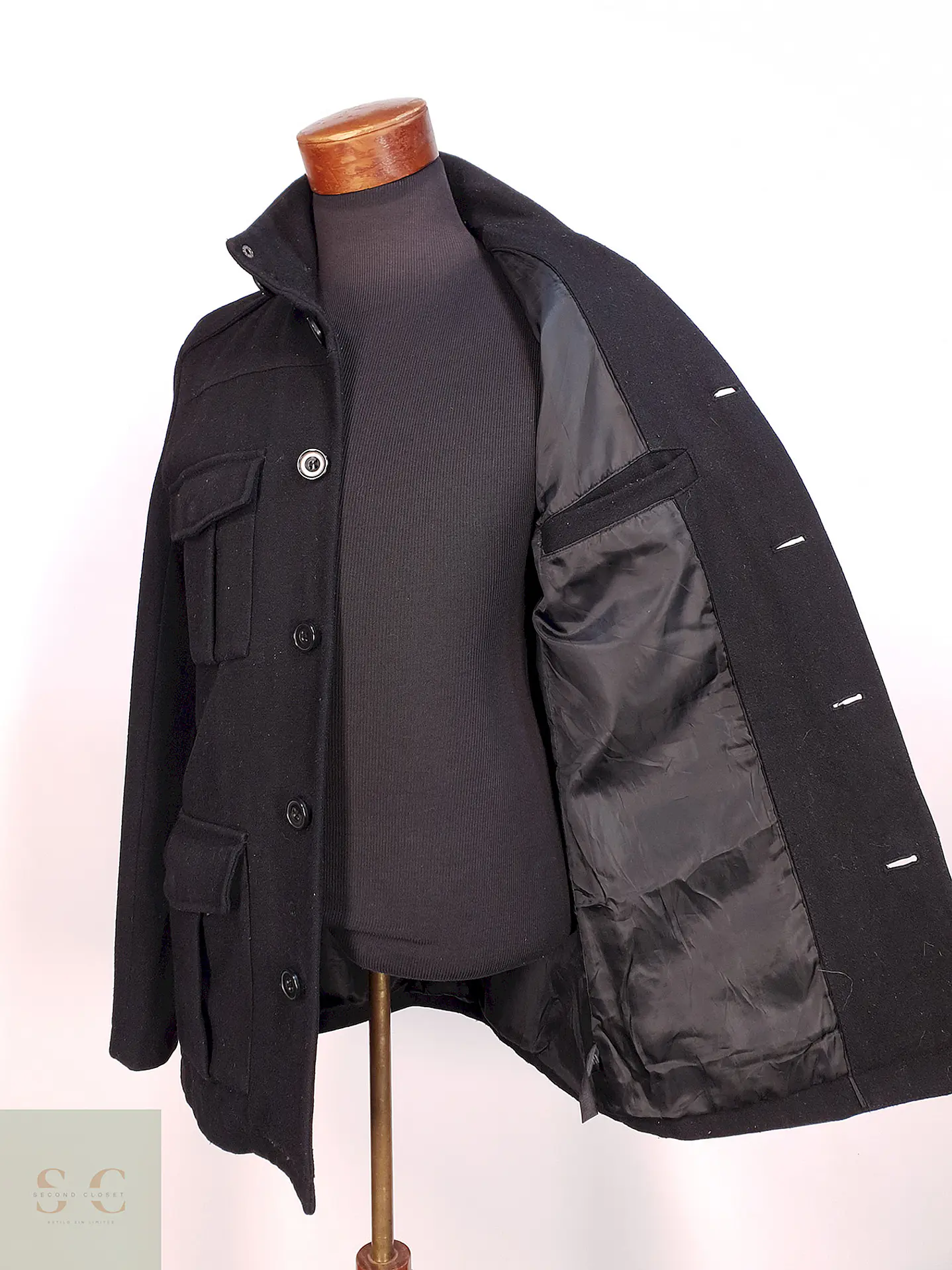 Chaqueta Negra Heritage 1981 Lana Talla S 9