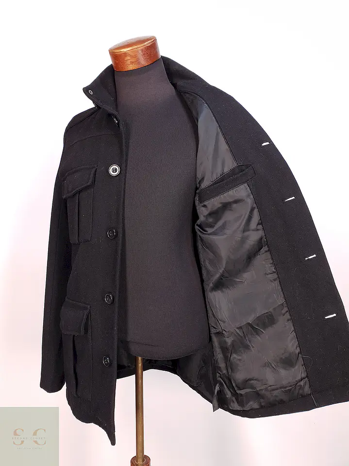 Chaqueta Negra Heritage 1981 Lana Talla S 9