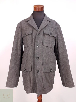 Chaqueta Abrigo S. Oliver Selección Gris Lana Talla XL
