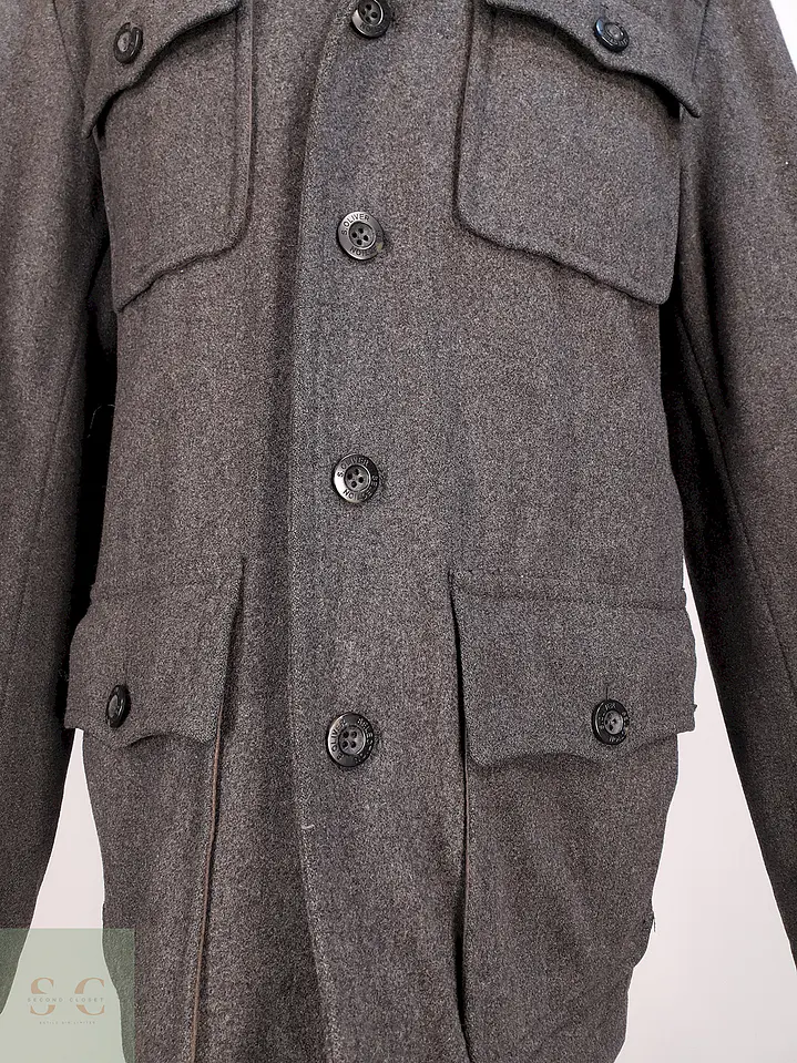 Chaqueta Abrigo S. Oliver Selección Gris Lana Talla XL 6